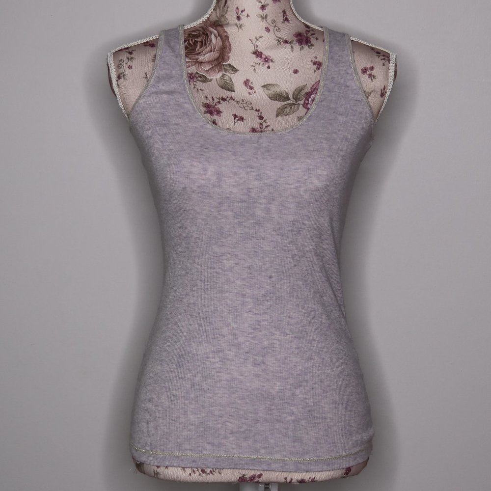 EXPRESS 100% Cotton Ribbed Tank Top Light Purple